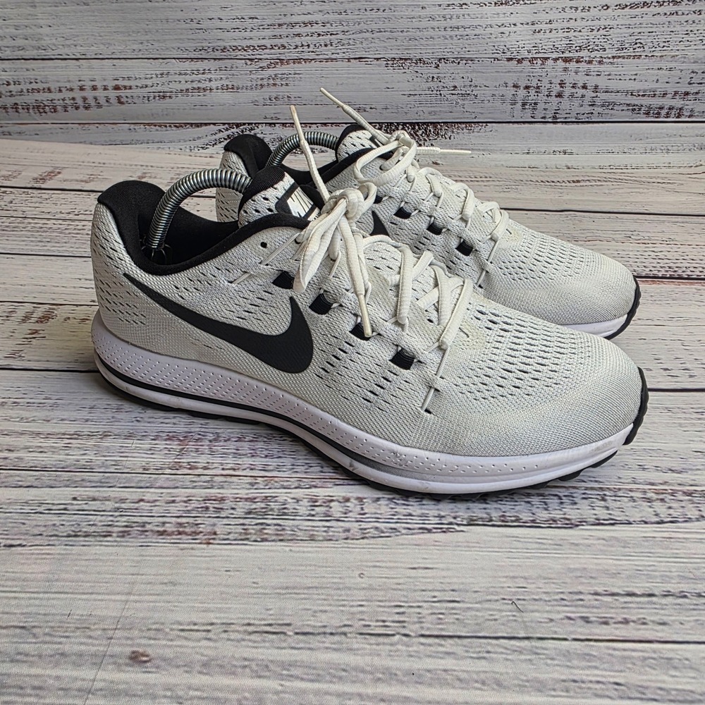 Nike Air Zoom Vomero 12 Mens Running Shoes White Black 863762-100 Size 10.5